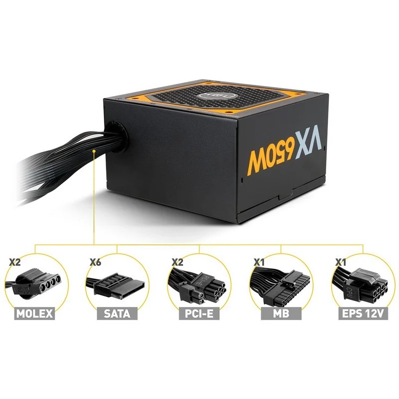 Fonte Alimentação Nox Urano VX 650W 80 Bronze 120MM PWM Recondicionado A+ - Image 3