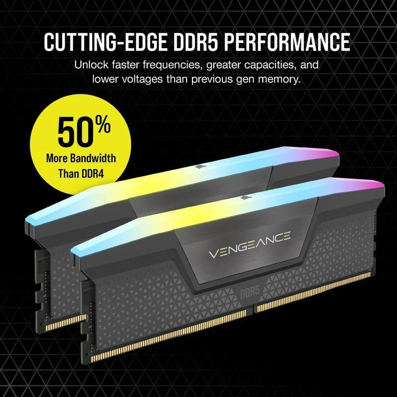 Memória RAM Corsair Vengeance RGB DDR5 6000MHz PC5-48000 32GB 2x16GB CL30 Memória Dual AMD EXPO e Intel XMP - Image 6